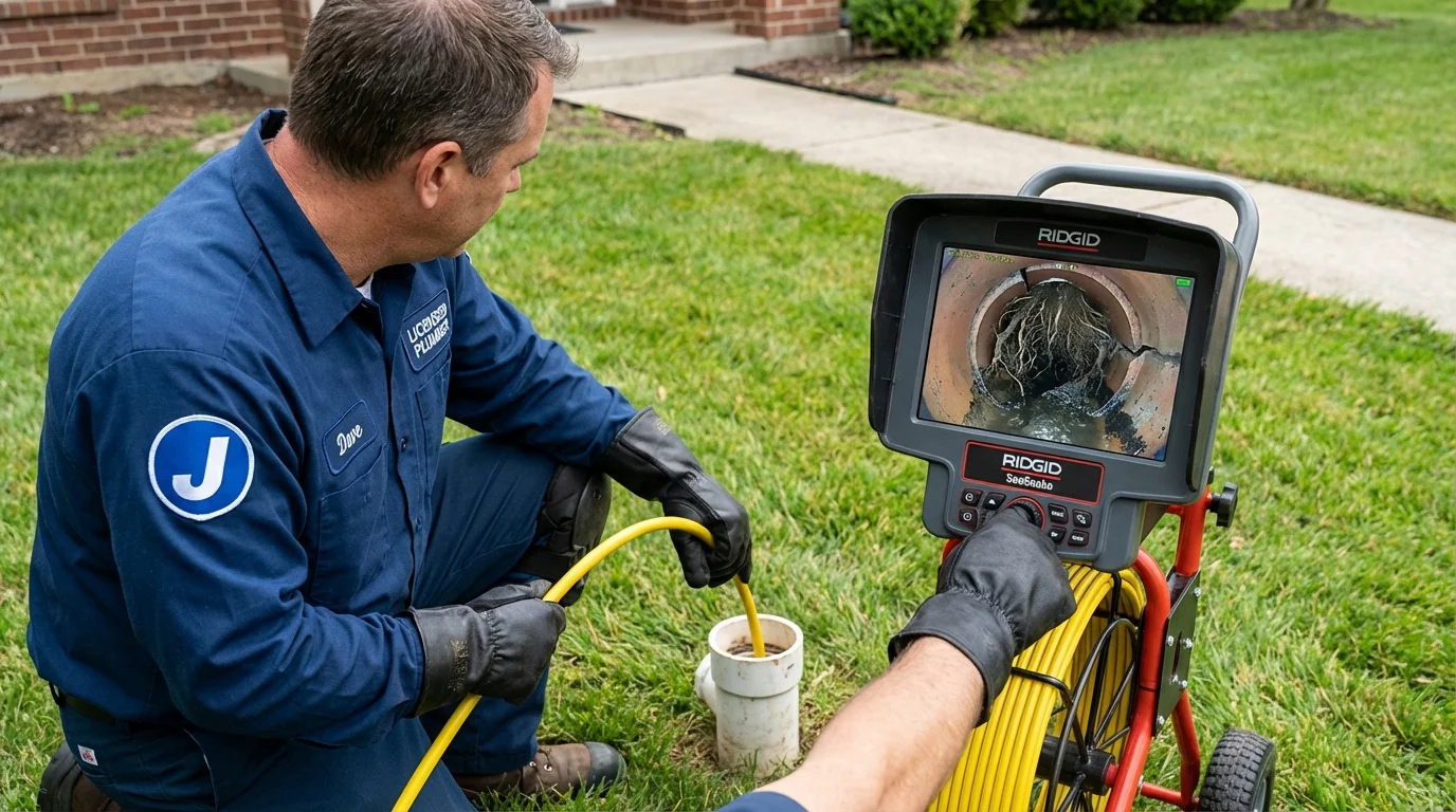 Sewer camera inspection being performed by Johns Plumbing LLC in Las Piedras